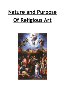 Nature and Purpose Of Religious Art Nature and Purpose of