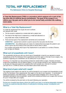 Total Hip Replacement Brochure