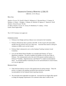Graduate Council Minutes 1/28/15