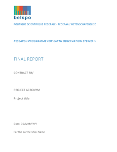 Final report - Belgian Platform on Earth Observation