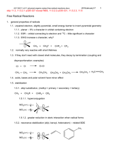 CH14 Free Radical Reactions