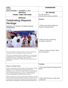 Celebrating Hispanic Heritage 10.7