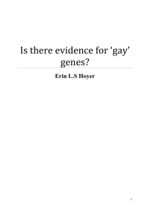 Is there evidence for *gay* genes?