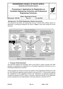 ENGINEERING COUNCIL OF SOUTH AFRICA