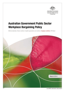 Australian Government Public Sector Workplace Bargaining Policy