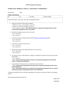 TMP Scoping Worksheet