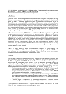 Non-Paper on minimum standards for risk management in complex