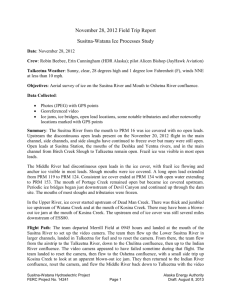 Field Trip Report Susitna-Watana Ice Processes Study November 28