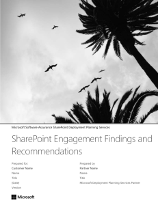 SharePoint Engagement Findings and Recommendations