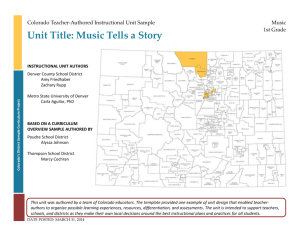 Music Tells a Story Instructional Unit