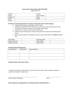 PSY 495/496 Application Form