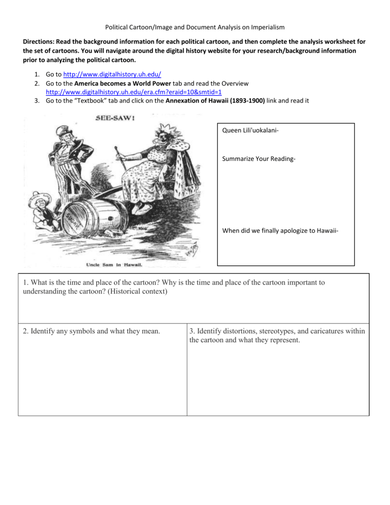 Analysing Political Cartoons