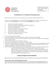 Guidelines for Medical Emergencies