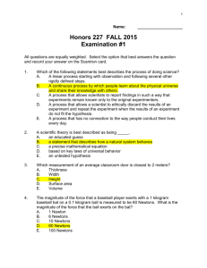 Exam #1 w/answers