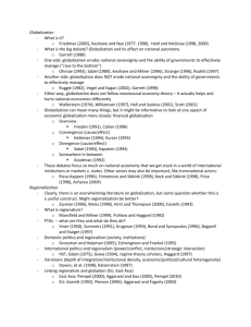 IPE, CPE, globalization and regional integration