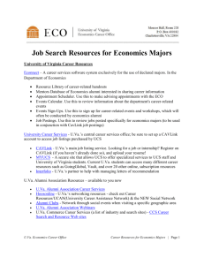 Job Search Resources for Economics Majors