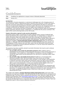 Requesting review of allocated placement arising DURING