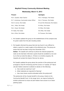 Mayfield Community Allotment Minute of Meeting – March 2013