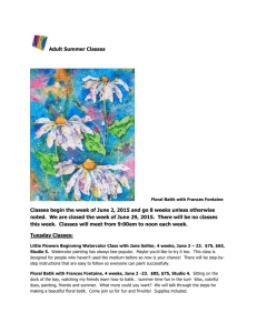 Adult Summer Classes Floral Batik with Frances Fontaine Classes