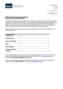 Appendix 1 – Dementia extraction – opt out form