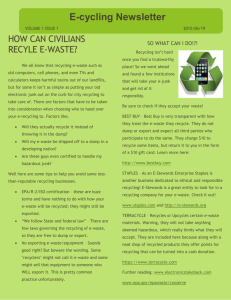 Recycling E-waste - Stacey`s Library Blog