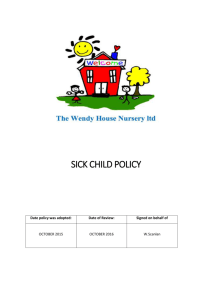 Sick Child Policy - thewendyhousenurseryltd.co.uk
