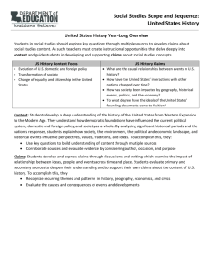 Social Studies Sample Scope and Sequence