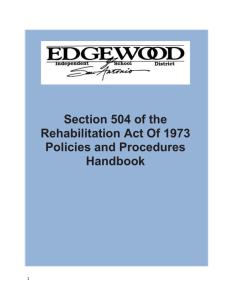 Section 504 Meetings - Edgewood Independent School District