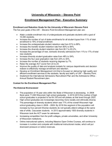 UW - Stevens Point Enrollment Management Plan, Executive