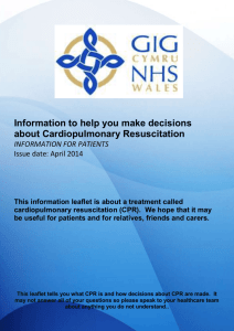 Wales Do Not Attempt Cardiopulmonary Resuscitation