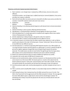 Mutations and Genetic Engineering Study Guide Answers Point