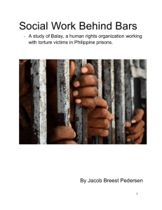 Social work behind bars