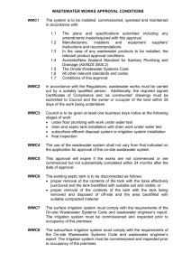 Wastewater works Approval Conditions