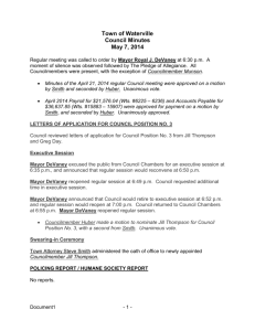Town of Waterville Council Minutes May 7, 2014