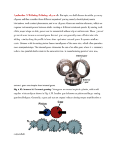 Application Of TribologyTribology of gears In this topic, we shall