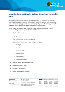 Indoor Environment Quality Building design for a sustainable future