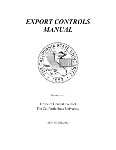 Export Controls Manual