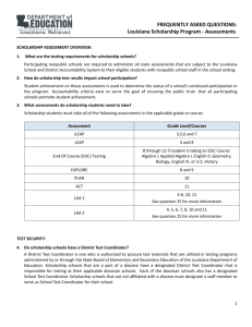 Assessments - Louisiana Department of Education