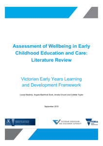 Assessment of Wellbeing in Early Childhood Education and Care