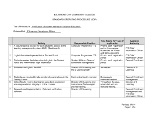 Student Identity Verification in Distance Learning