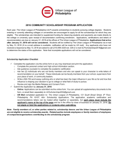 2016 ULP Scholarship Application