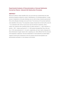 Experimental Analysis of Characterization of Aerosol Sediments