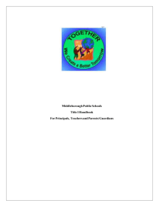 Title - 1 Handbook - Middleborough Public Schools