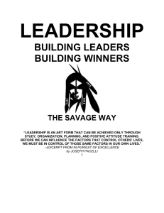 Building Leadership - Savannah R III School District