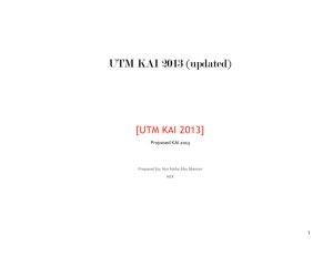 UTM KAI 2013 - Office of Corporate Affairs