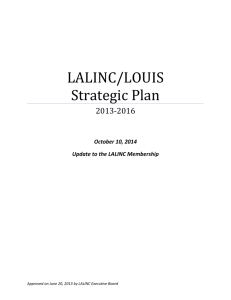 LALINC/LOUIS Strategic Plan - Louisiana State University