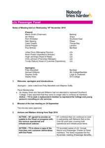Passenger Panel Minutes 19 November, 2014