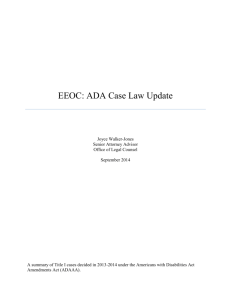 EEOC: ADA Case Law Update - Mid