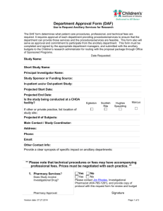 Department Approval Form (DAF)