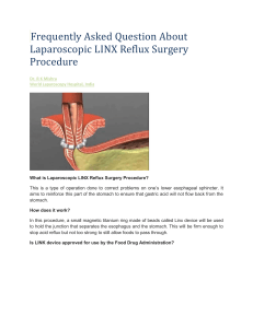 Frequently Asked Question About Laparoscopic LINX Reflux